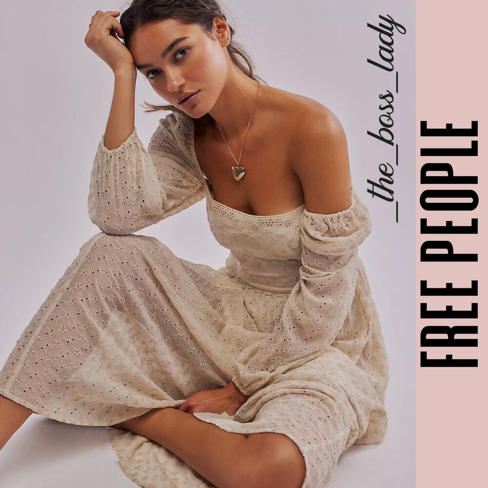 Free People Cream Maxi Dress